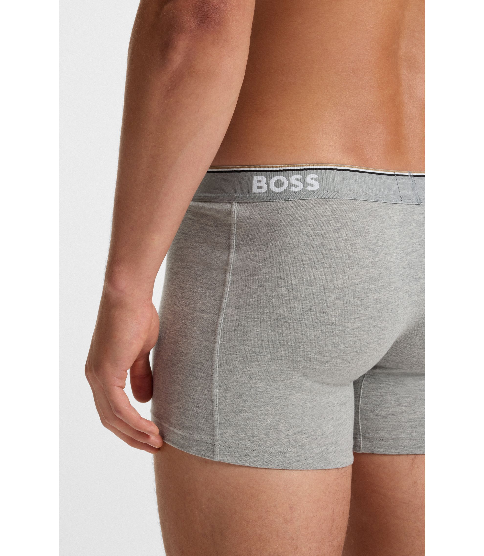 BOSS - ボクサーパンツ3枚セット ストレッチコットン ロゴ - White