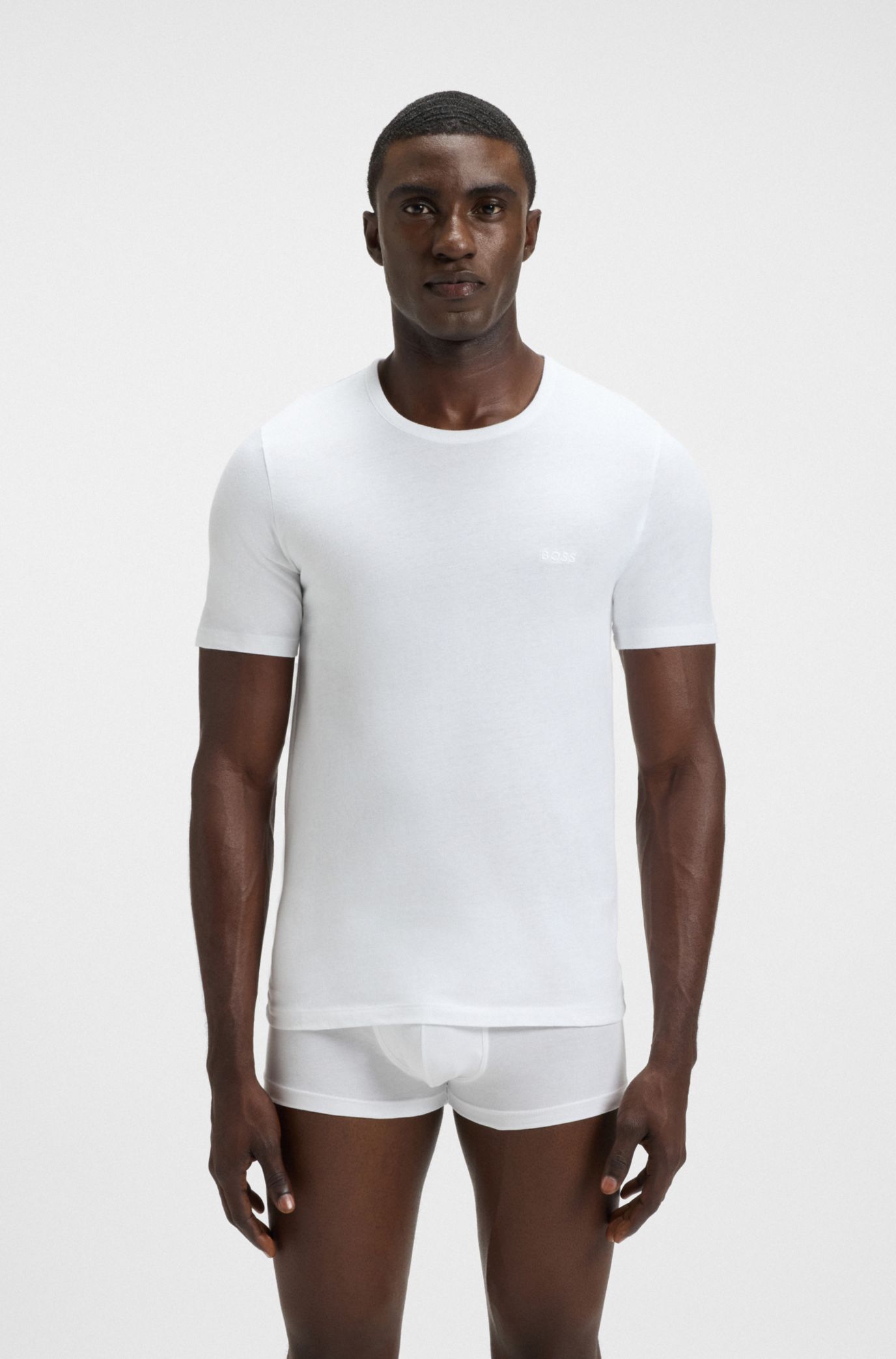 【Hugo Boss】コットン ロゴ 長袖Tシャツ 3枚SET 関送込 HUGO HUGOBOSS ヒューゴヒューゴボス クルーネックTシャツ 3枚