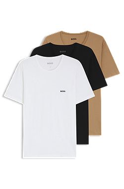 Three-pack of logo-embroidered T-shirts in cotton
