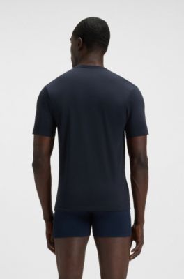 Tシャツ3枚セット ロゴエンブロイダリー コットン, White / Blue / Grey