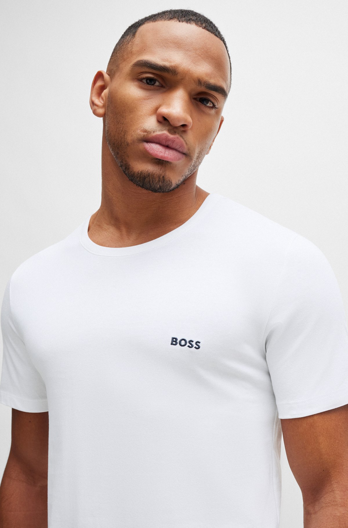 Boss - Three-Pack Of Logo-Embroidered T-Shirts In Cotton