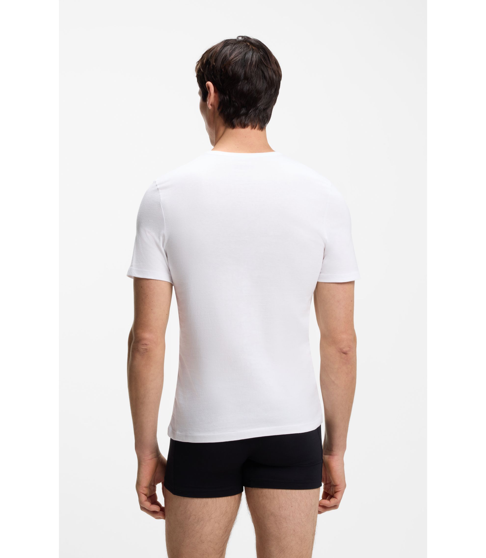 HUGO BOSS ボス & diesel Vネック 2点セット BOSS - アンダーウエアTシャツ3枚セット Vネック コットン - ホワイト