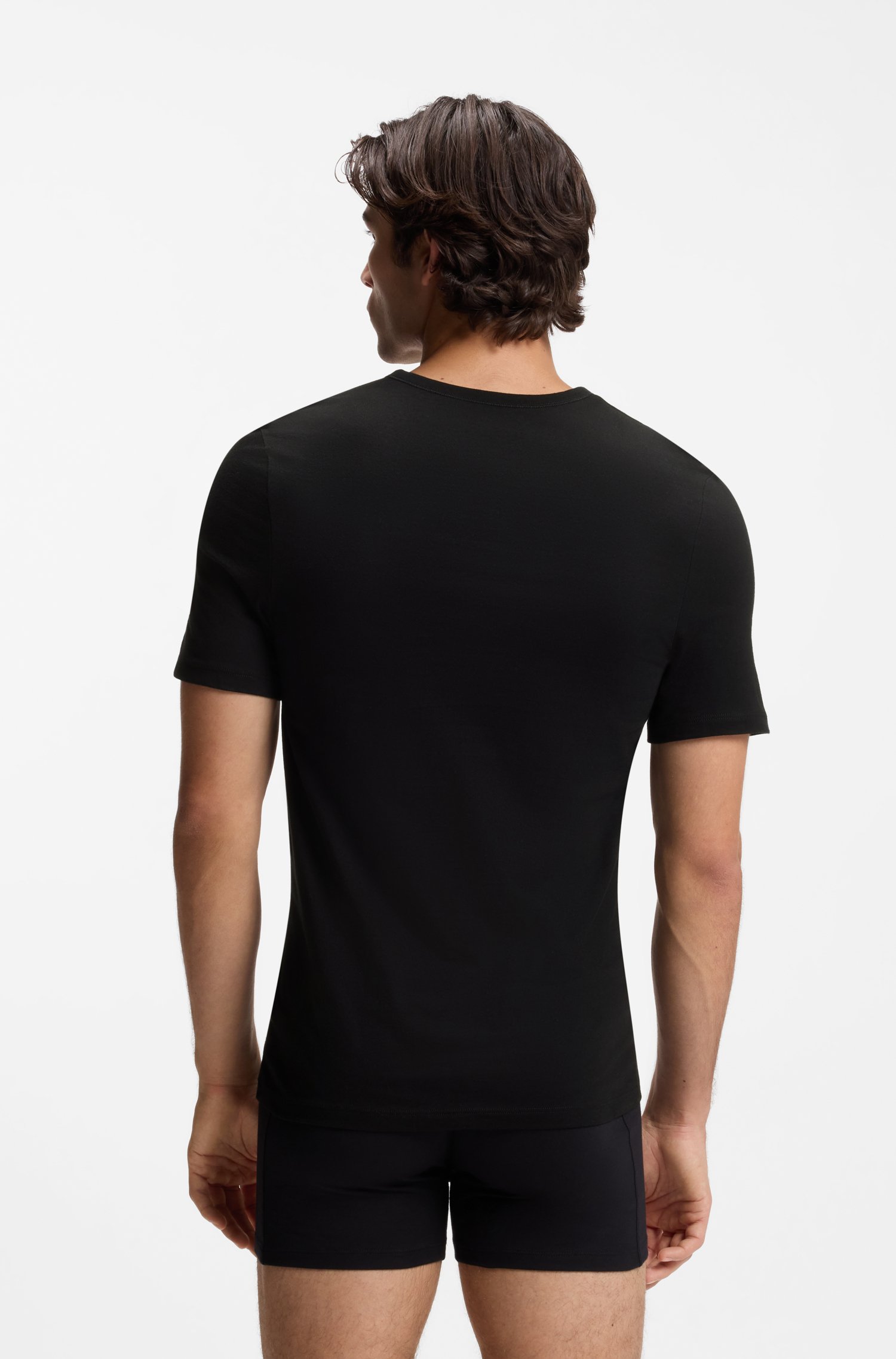 Boss T-shirt 'Classic' gråmelerad / svart herr – bild 3