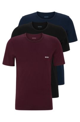 Homme T-shirts T-shirts BOSS by HUGO BOSS T-shirt en jersey de coton à imprimé logo en relief Coton BOSS by HUGO BOSS pour homme en coloris Rouge 