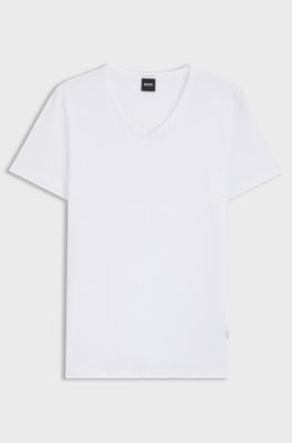 Two-pack of slim-fit T-shirts in stretch cotton, White