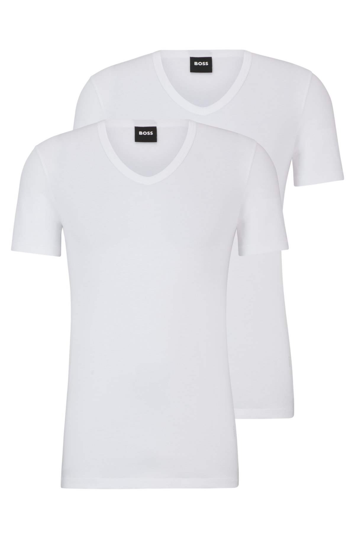 - Two-pack slim-fit T-shirts in stretch cotton