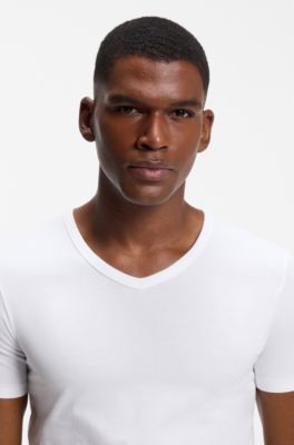 Two-pack of slim-fit stretch-cotton underwear T-shirts, White