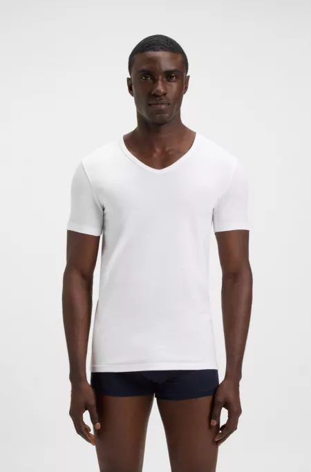 Two-pack of slim-fit T-shirts in stretch cotton