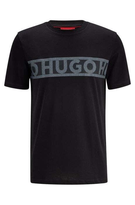 HUGO Cotton Black Dinotto T-shirt for Men Mens T-shirts HUGO T-shirts 