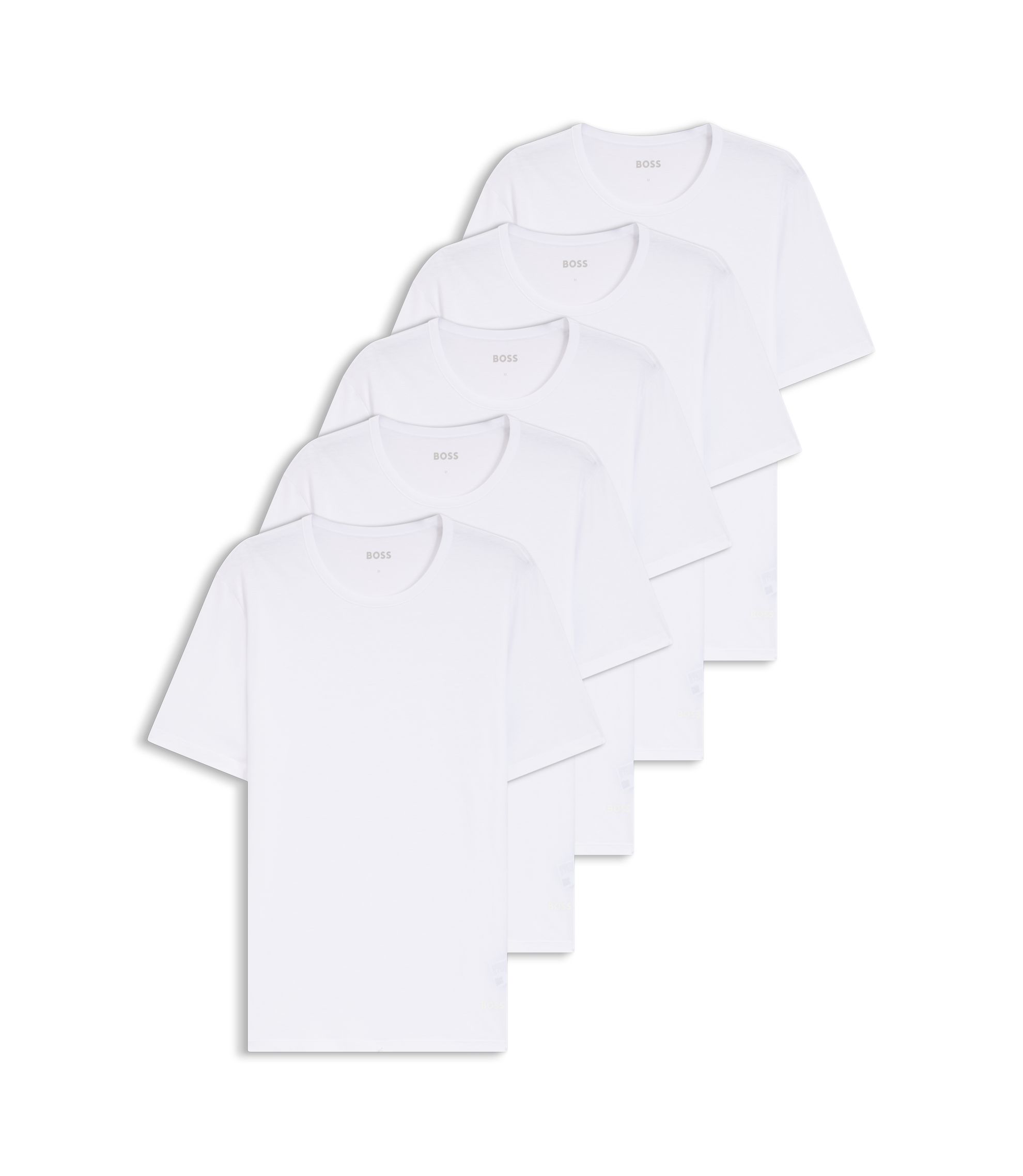 Fünferpack T-Shirts aus Baumwolle mit Logo-Details