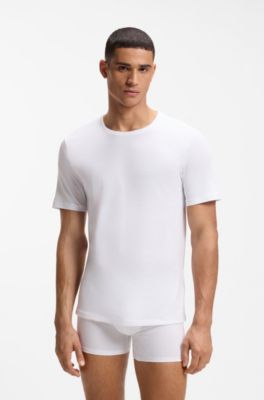 F&uuml;nfer-Pack T-Shirts aus Baumwolle mit Logo-Details, Wei&szlig;