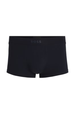 Stretch-jersey trunks with 3D logo, Dark Blue