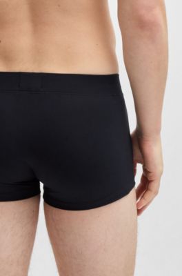 Stretch-jersey trunks with 3D logo, Dark Blue