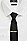 黑色珐琅条纹和刻印徽标装饰领带夹,  001_Black