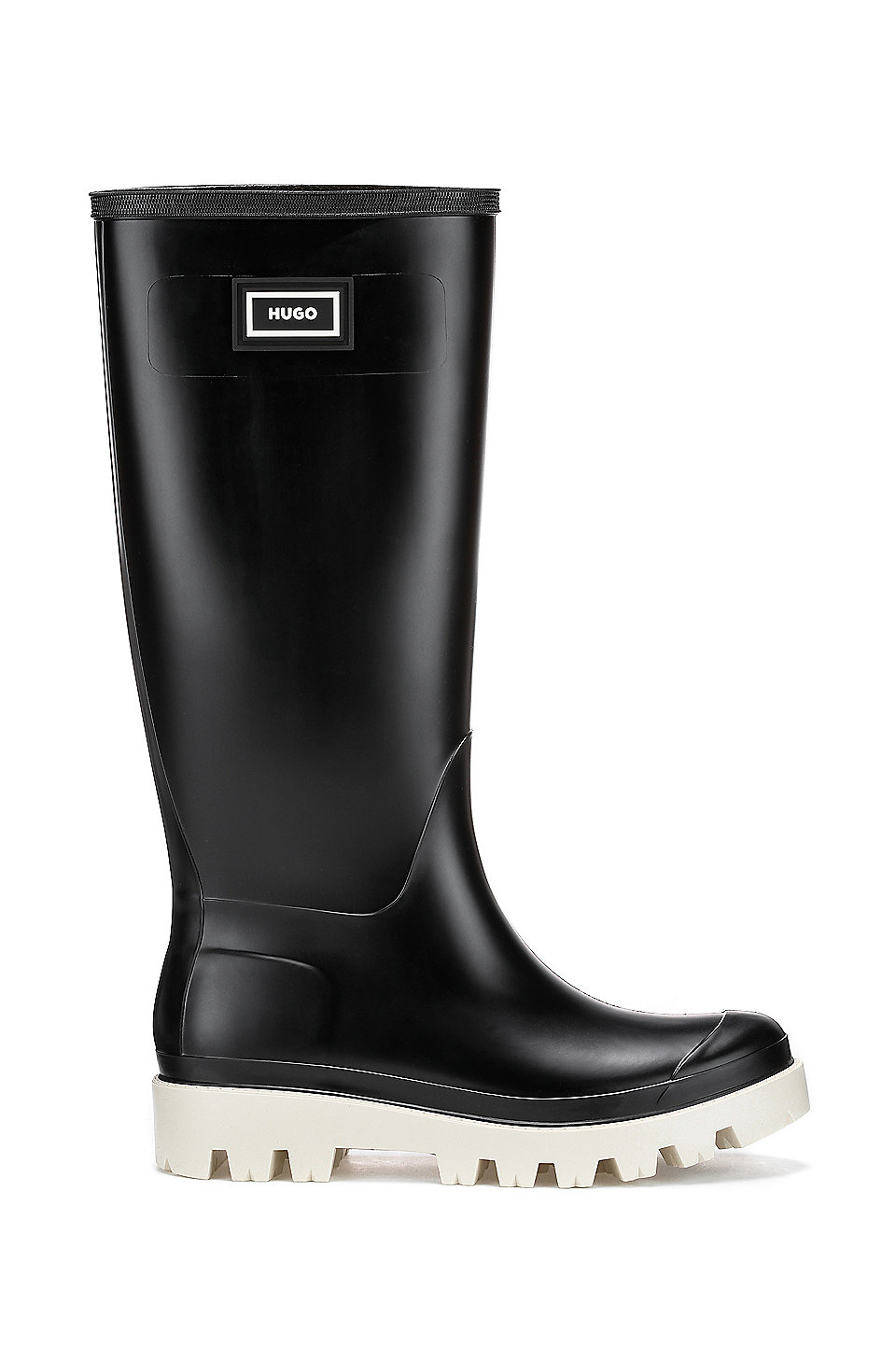 HUGO BOSS Donna Scarpe Stivali Stivali di gomma Stivali da pioggia con targhetta con logo 