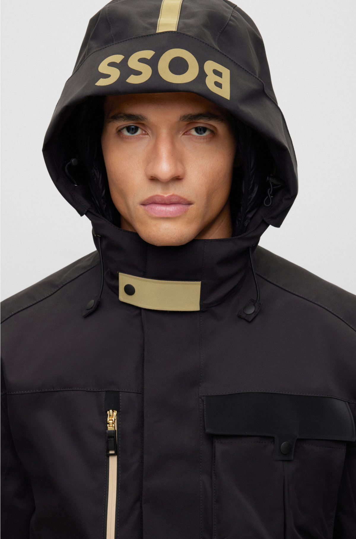 Oeganda Leuk vinden Gek BOSS - Hooded down jacket with detachable inner