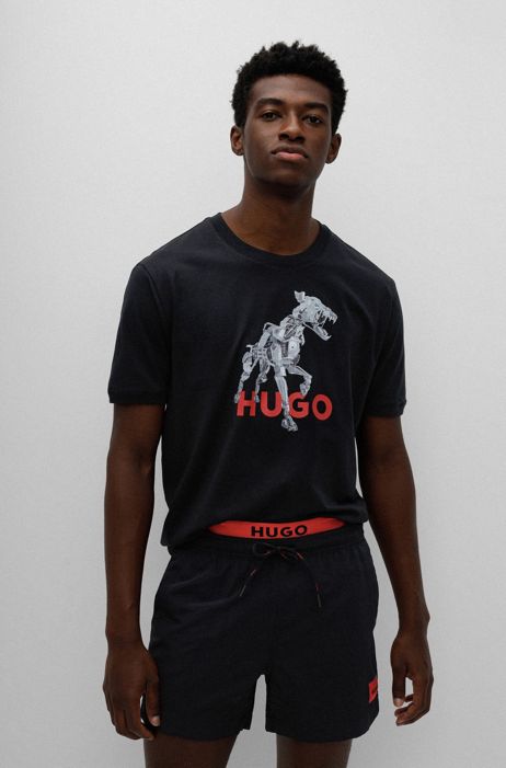 Uomo Abbigliamento da T-shirt da Polo Polo cotoneBOSS by HUGO BOSS in Cotone da Uomo colore Nero 