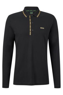 boss long sleeve polo