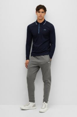 jogger pants with polo shirt