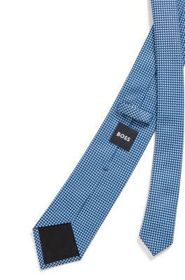 Homme Accessoires Cravates Cravate en tissu recyclé à rayures en diagonale Synthétique BOSS by HUGO BOSS pour homme en coloris Bleu 
