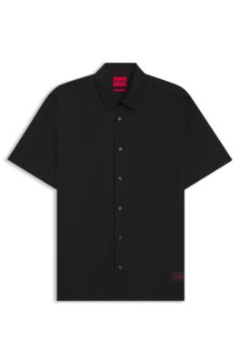 Relaxed-fit shirt in stretch-cotton canvas 1