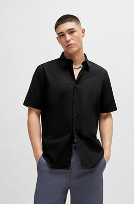 Hugo boss black short sleeve clearance shirt