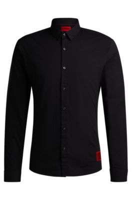 HUGO Extraslimfit shirt in stretchcotton canvas