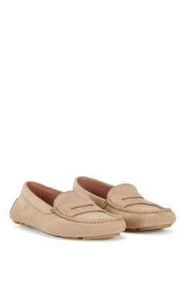 BOSS Driver Moccasins In Italian Leather With Logo Details