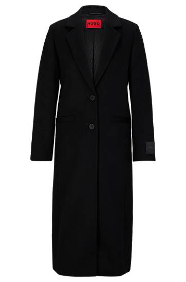 Longline relaxed-fit coat in a wool blend, Hugo boss