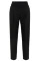 Tapered-fit trousers with stacked-logo waistband, Black