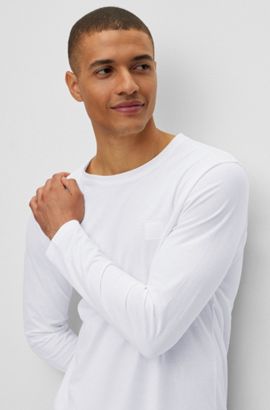 Sæt tabellen op sagging Overleve Stylish White Long-sleeved T-Shirts for Men by HUGO BOSS | BOSS Men