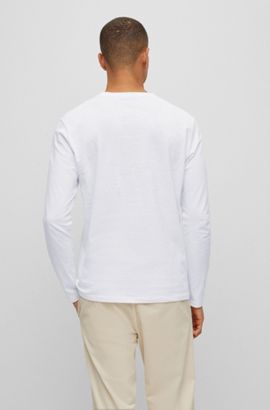 White Details about   RRP 34.99 Hugo Boss Long Sleeve T Shirt B6 