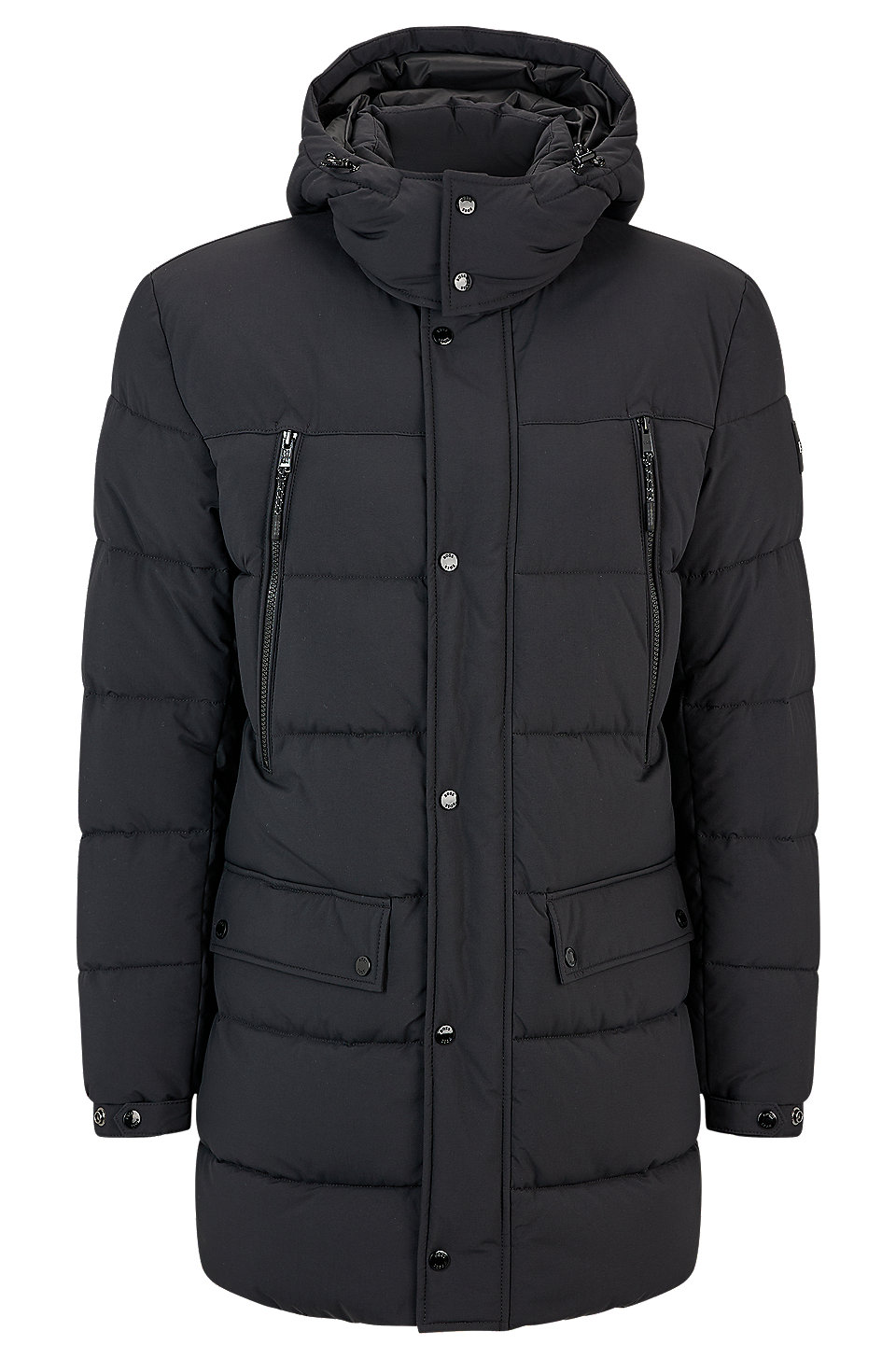 BOSS - Water-repellent padded jacket with detachable hood