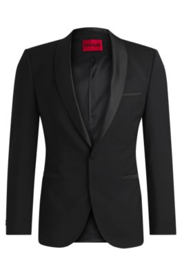 HUGO - Regular-fit jacket in stretch fabric