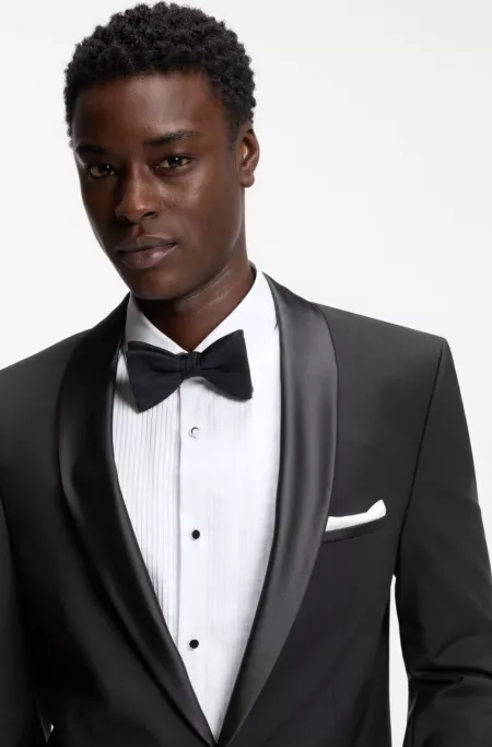 Extra-slim-fit tuxedo jacket in a wool blend
