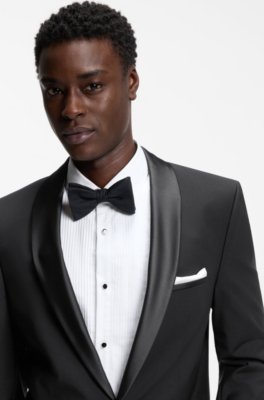 Hugo Extra-slim-fit tuxedo jacket in a wool blend kavajer herr – bild 3