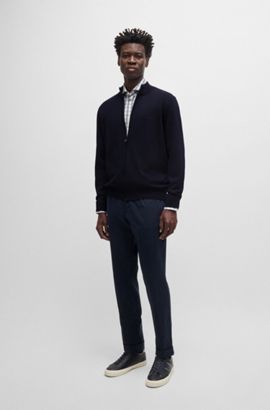 HUGO BOSS Homme Vêtements Pulls & Gilets Gilets Sweats zippés Sweat Relaxed Fit en coton biologique avec logo du partenariat 