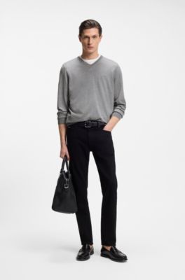 BOSS - V-neck sweater in responsible wool