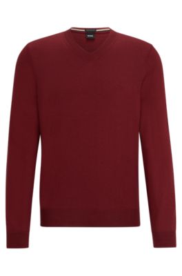 Hugo boss v neck on sale jumper