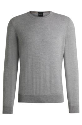 Hugo boss crew hot sale neck jumper grey