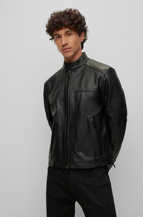 Porsche x BOSS leather jacket, Black