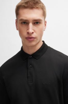 BOSS Interlockcotton polo shirt with tonal logo