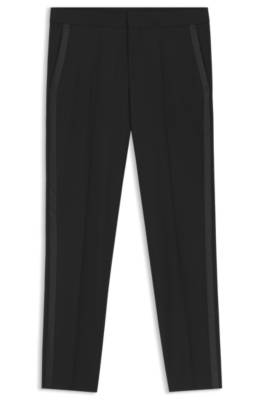 Hugo Extra-slim-fit trousers in a stretch-wool blend kostymbyxor herr – bild 4