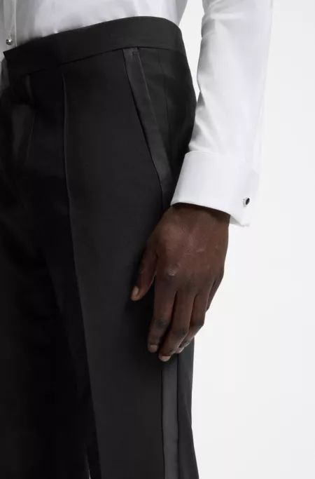 Extra-slim-fit trousers in a stretch-wool blend