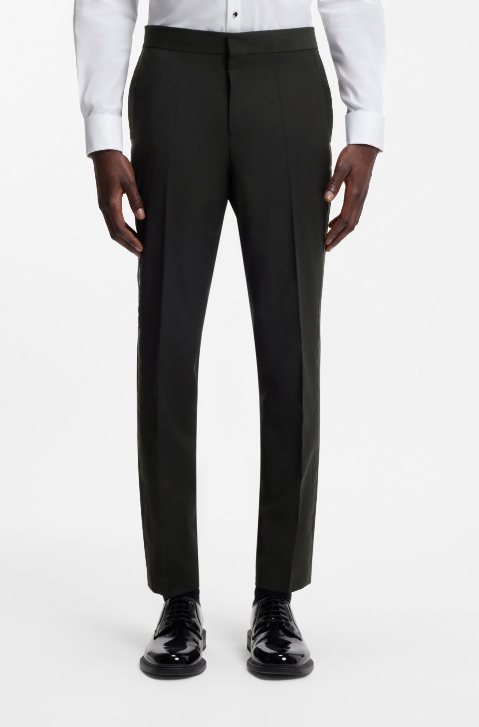 Extra-slim-fit trousers in a stretch-wool blend
