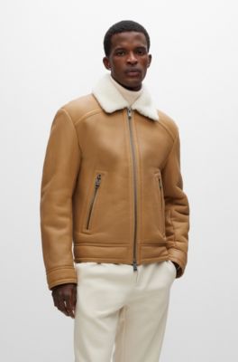 Jacket Boss Lammfelljacke Graue Hugo Boss Lammfelljacke Garderobe