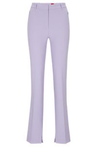 Pantalon bootcut Regular Fit en tissu stretch, Violet clair