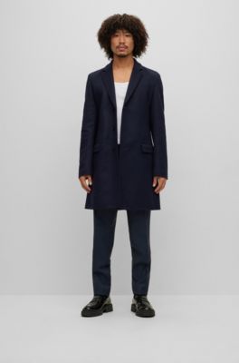 slim fit wool blend coat