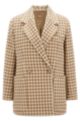 Regular-fit jacket in a houndstooth wool blend, Patterned