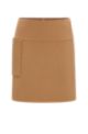 Regular-fit skirt in a wool blend, Beige
